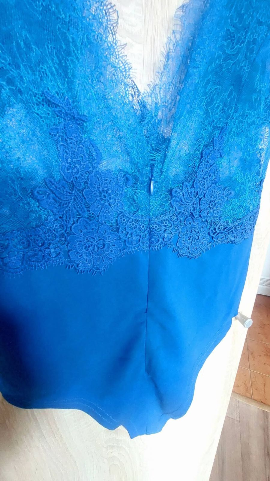 Body damskie koronkowe s/m chabrowy