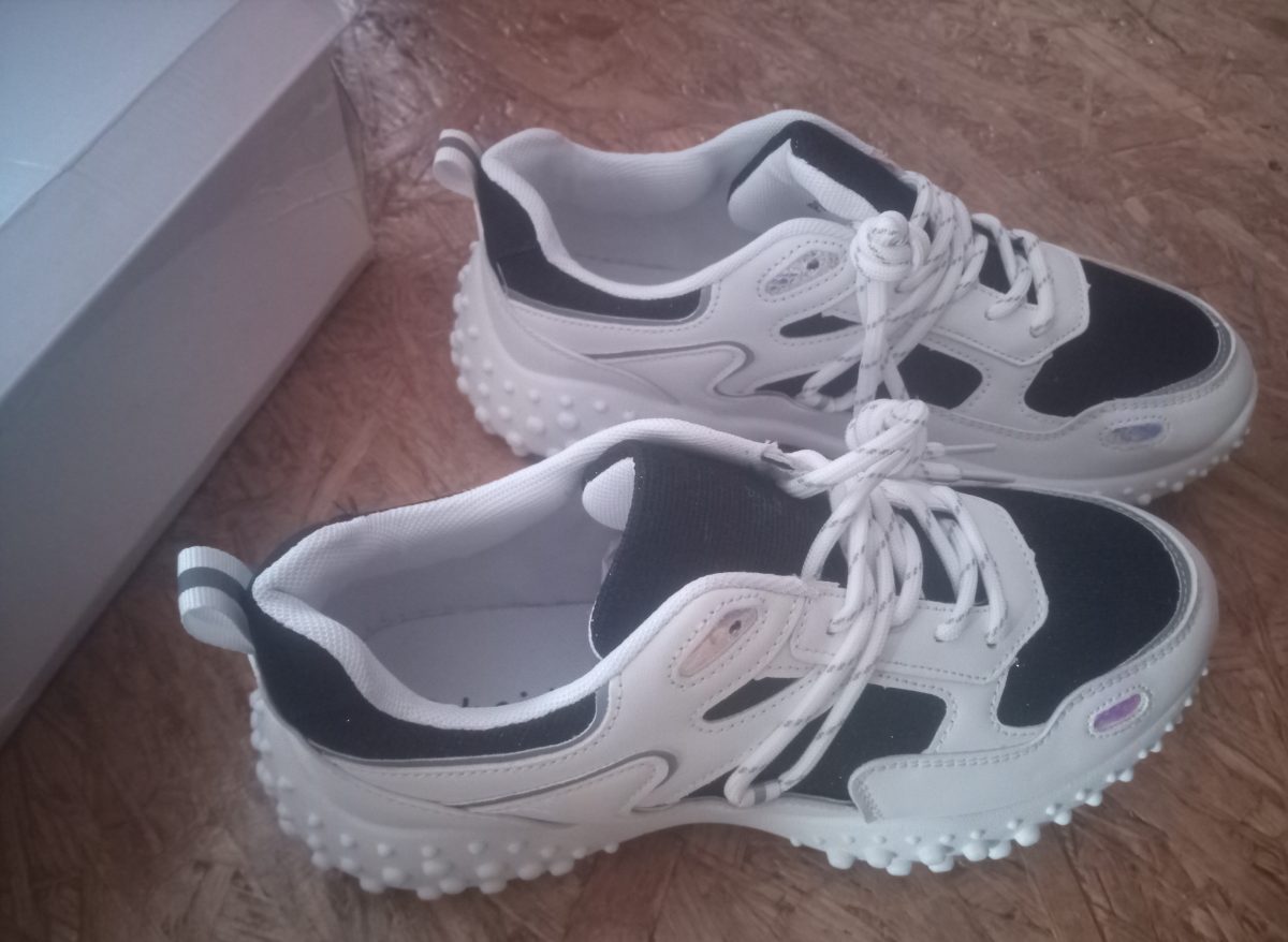 Buty damskie biało - czarne obuwie sportowe sneakersy r. 39