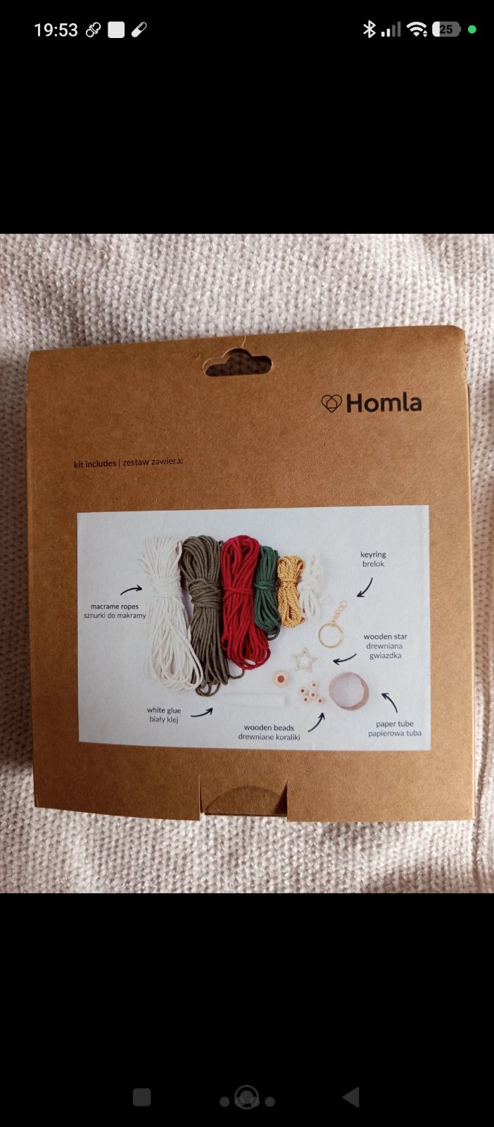 Zestaw DIY do robienia breloczków z makramy Homla