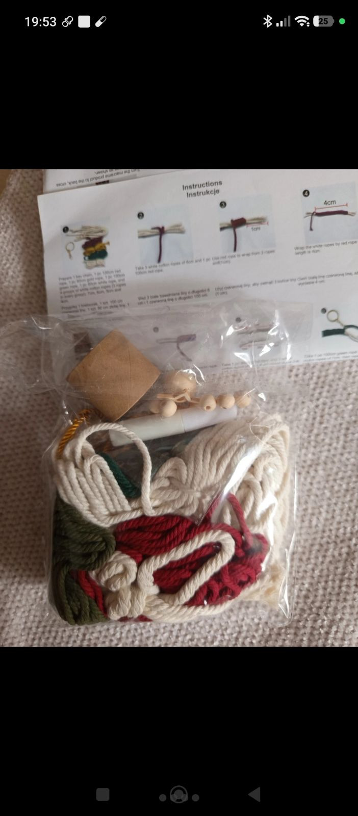 Zestaw DIY do robienia breloczków z makramy Homla