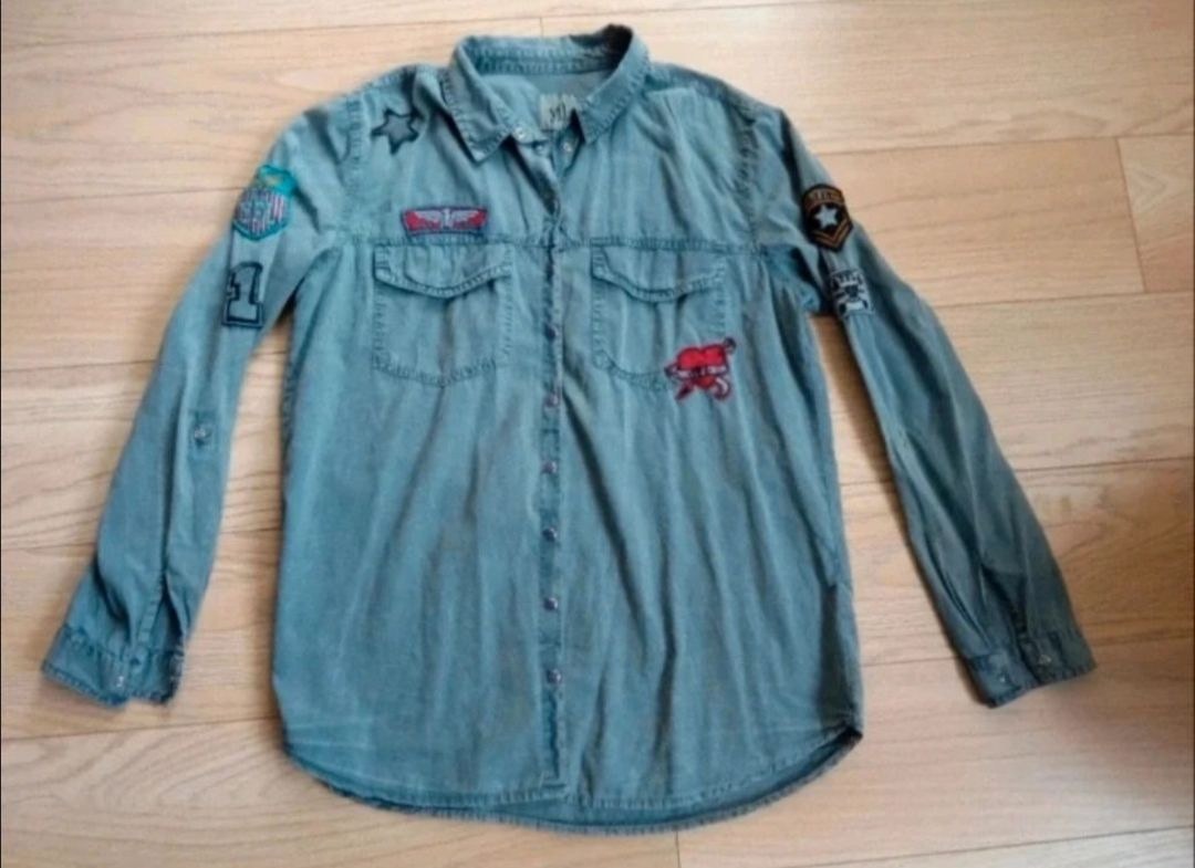 Zestaw 5 koszul i tunik – kratka, paski, kaktusy, military & casual