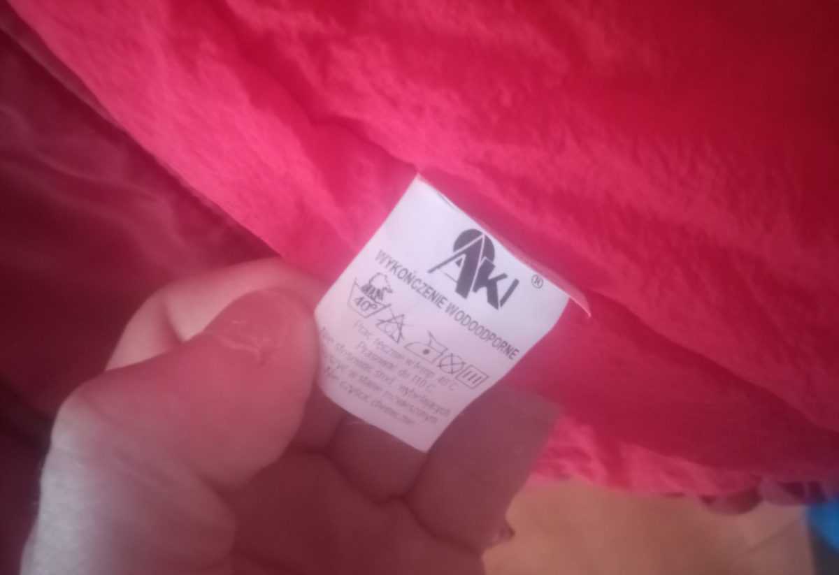 Kurtka dla dziewczynki z kapturem zimowa Aki r.122