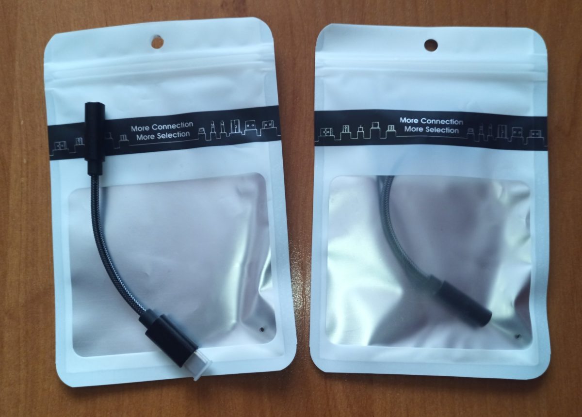 2x przejściówka adapter słuchawkowy USB-C mini jack 3.5mm z AUX DAC