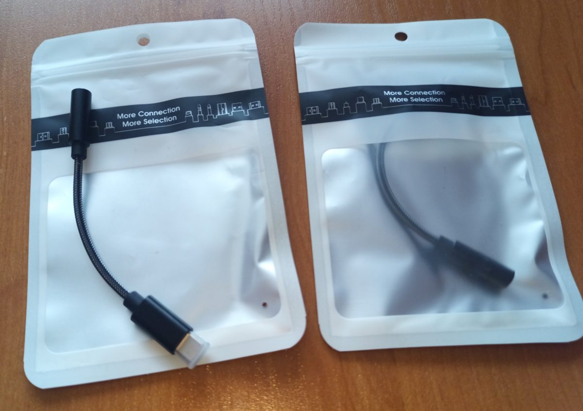 2x przejściówka adapter słuchawkowy USB-C mini jack 3.5mm z AUX DAC