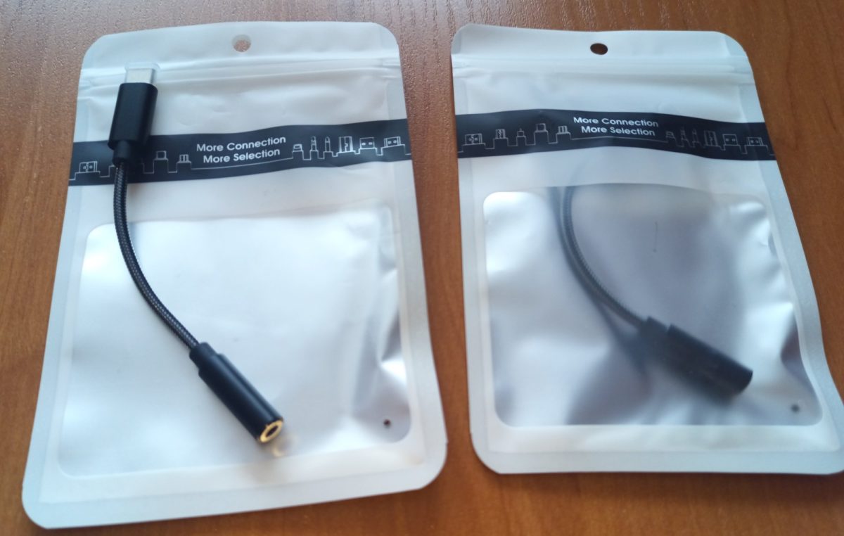 2x przejściówka adapter słuchawkowy USB-C mini jack 3.5mm z AUX DAC