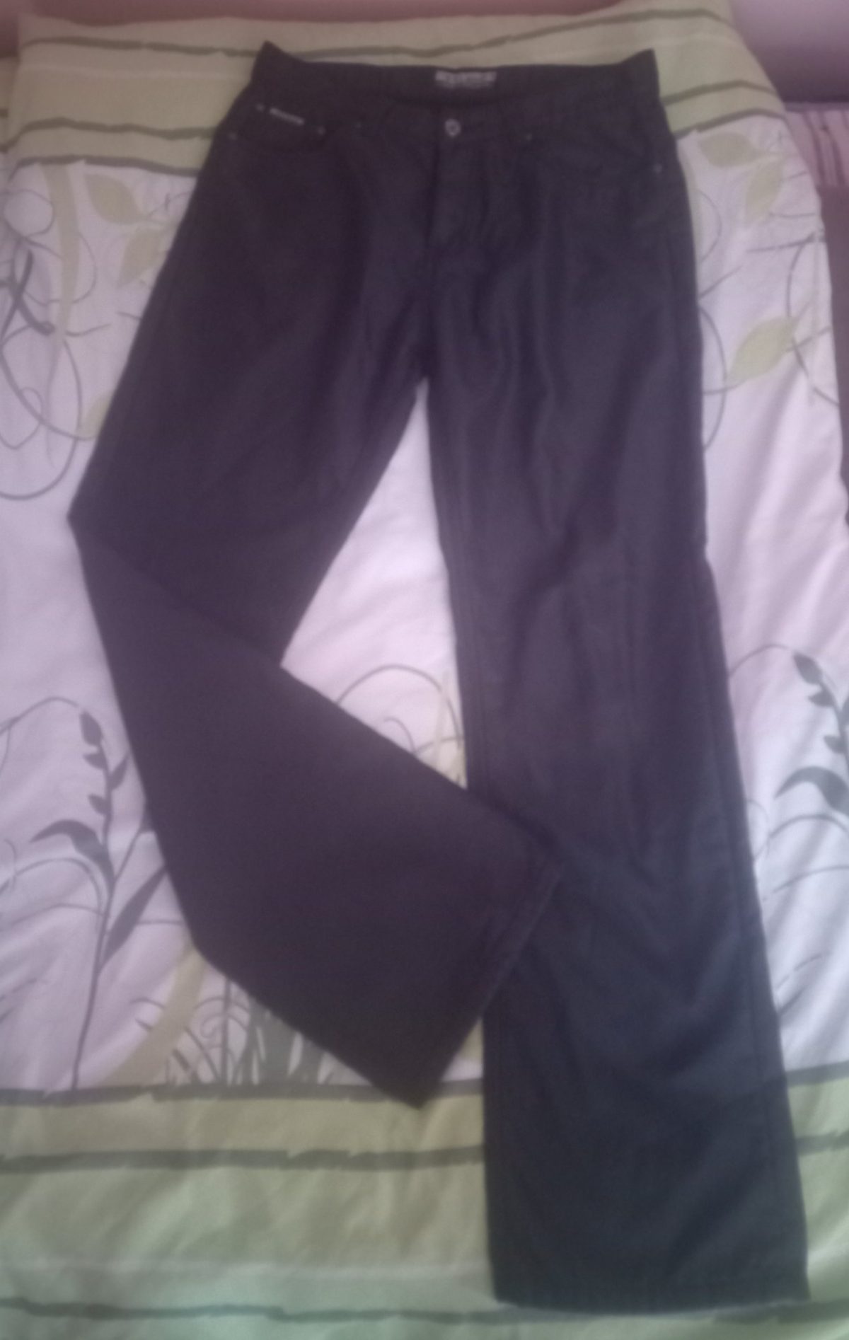 Czarne spodnie materiałowe męskie r. XL