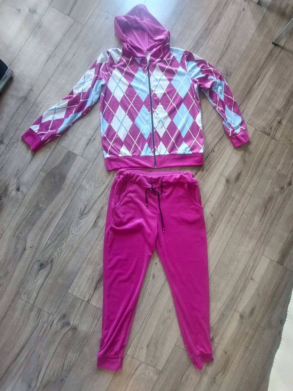 Komplet dresowy damski Fuksja różowy M/L