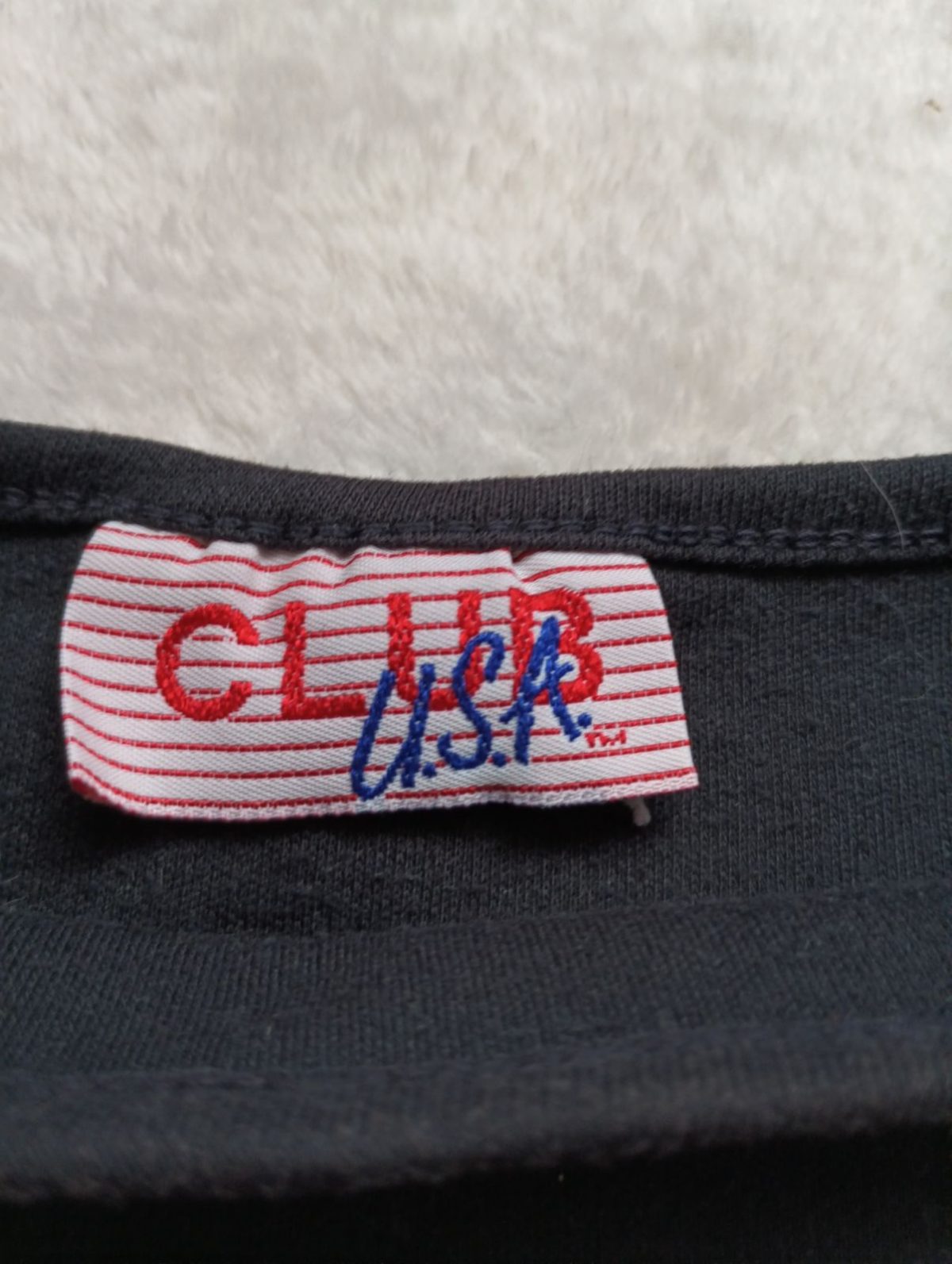 Ciemno szara/czarna bluzka nietoperz, krótki rękaw Club U.S.A. M