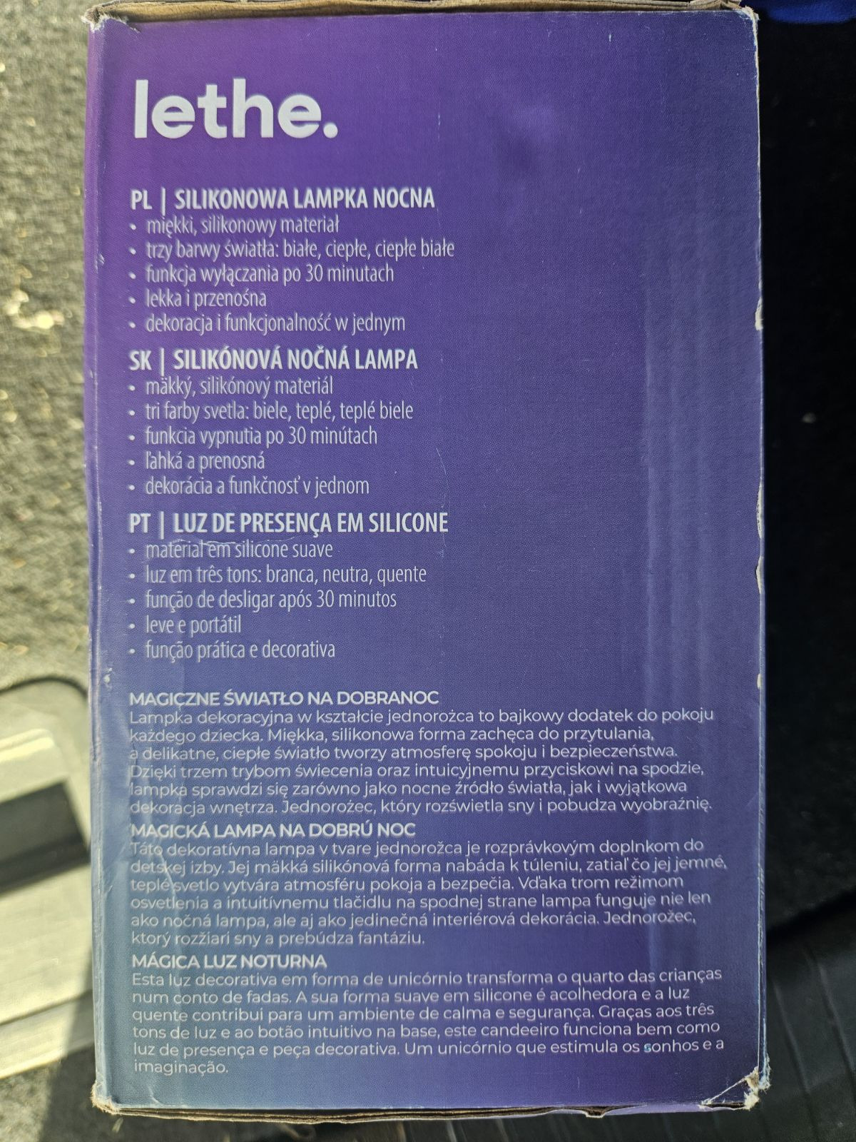 Lampka nocna silikonowa