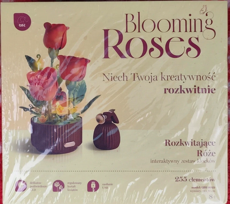 QBI Blooming Roses - różowe kwiaty z klocków