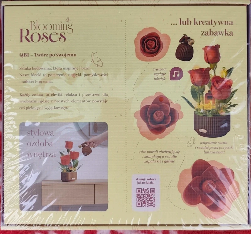 QBI Blooming Roses - różowe kwiaty z klocków