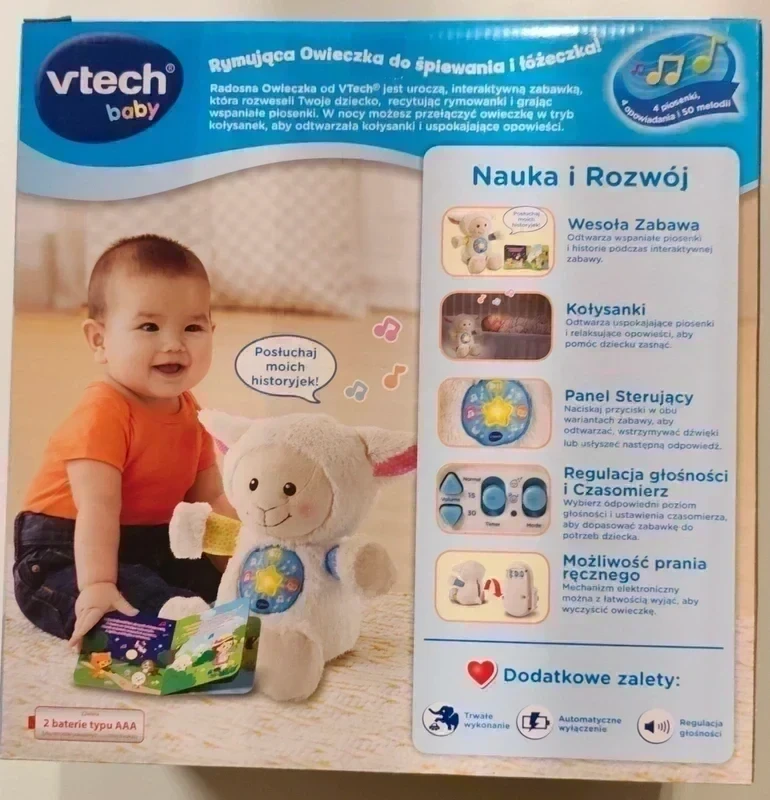 VTech Radosna Owieczka - Interaktywna Zabawka Edukacyjna Dźwięki i Światła