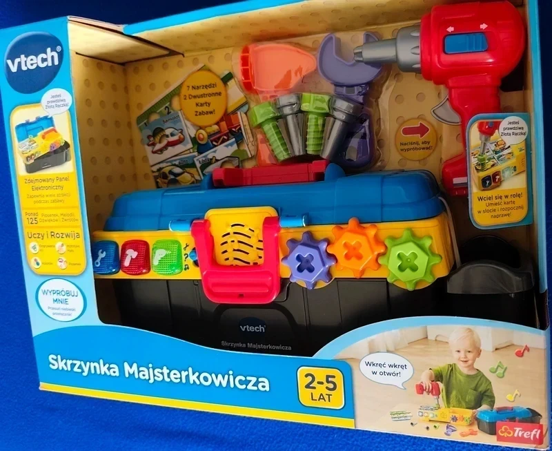 Skrzynka Majsterkowicza VTech - interaktywne narzędzia + wiertarka