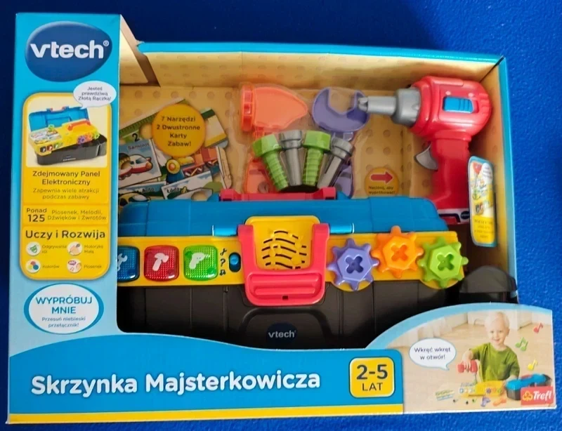 Skrzynka Majsterkowicza VTech - interaktywne narzędzia + wiertarka