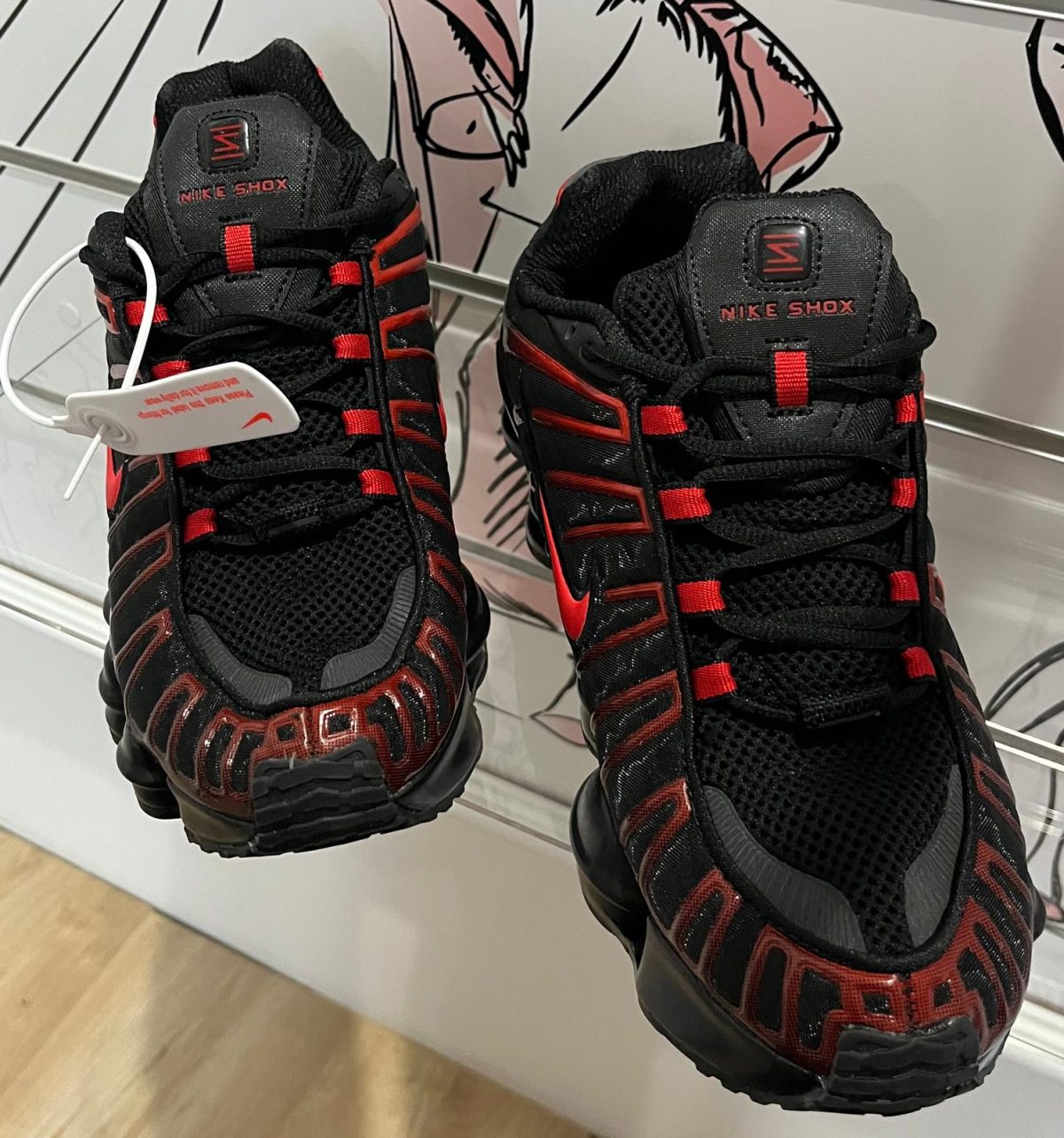 Nike Shox TL Black Light Crimson r42