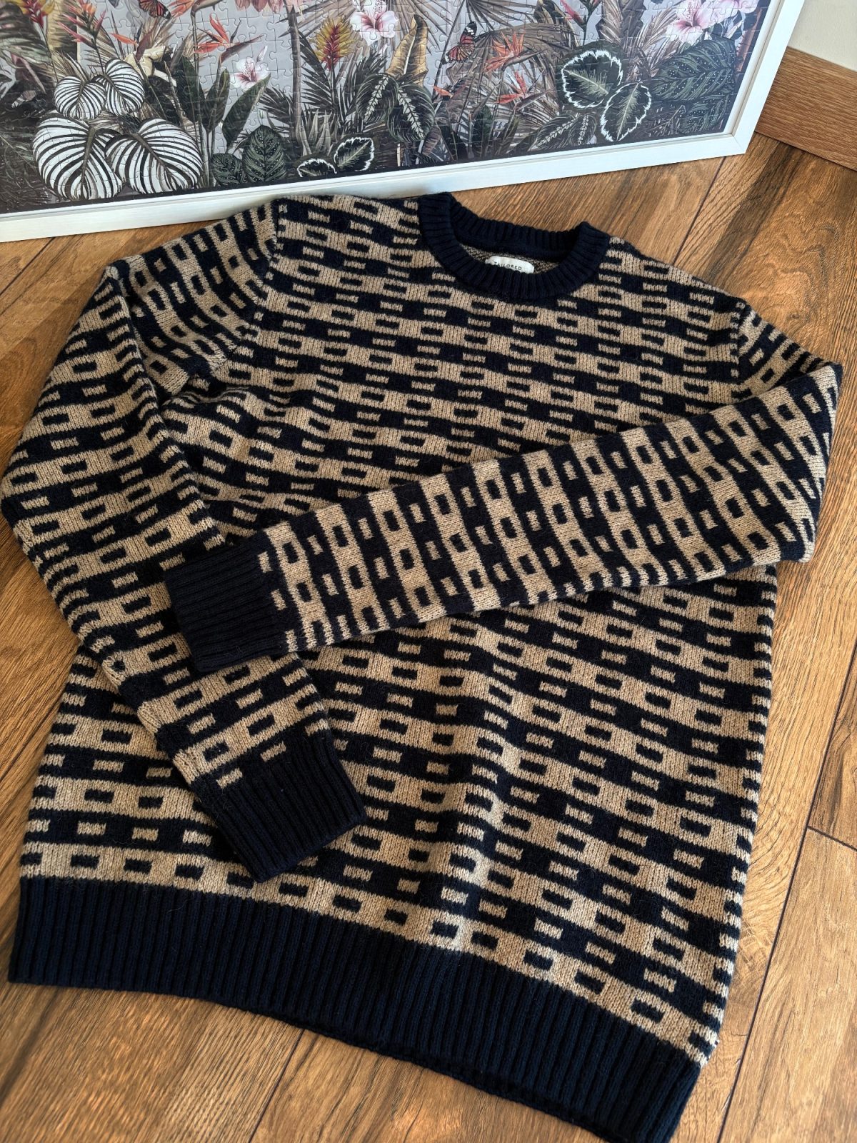 Sweter Tailored Originals z wełną jaka, wzór, M