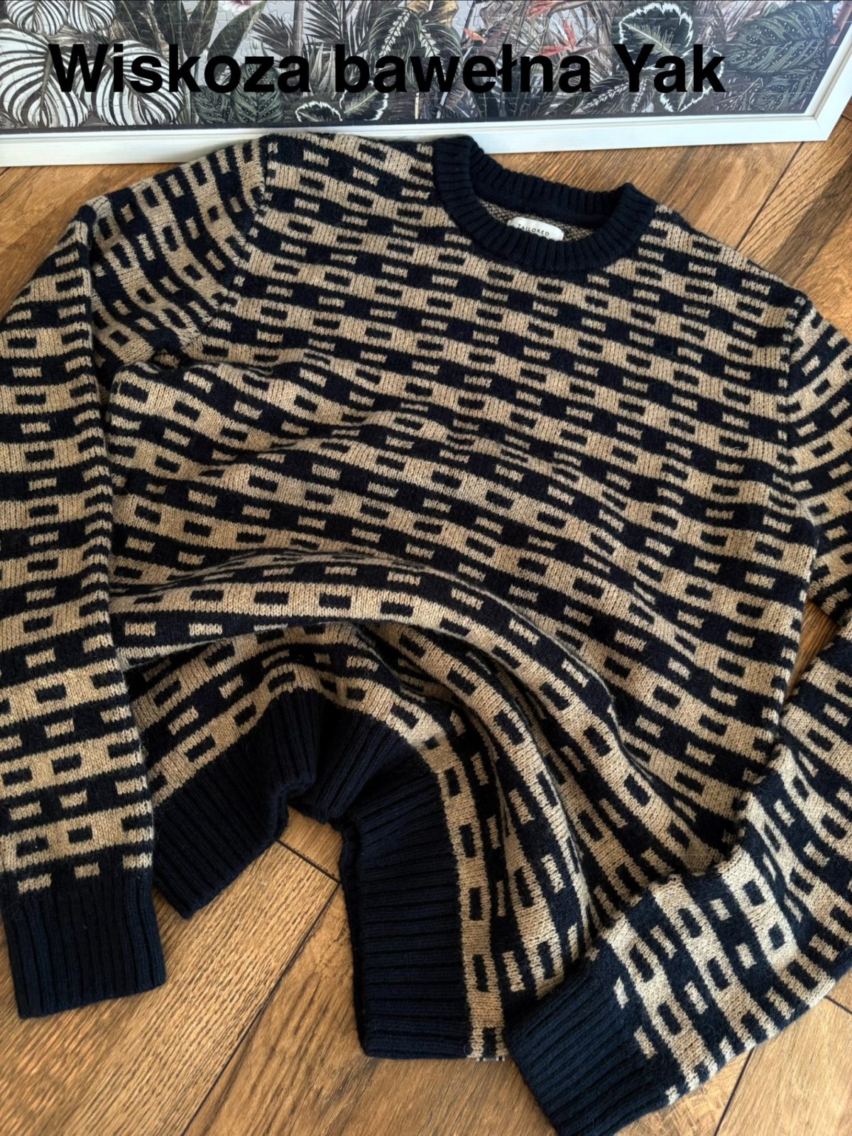 Sweter Tailored Originals z wełną jaka, wzór, M