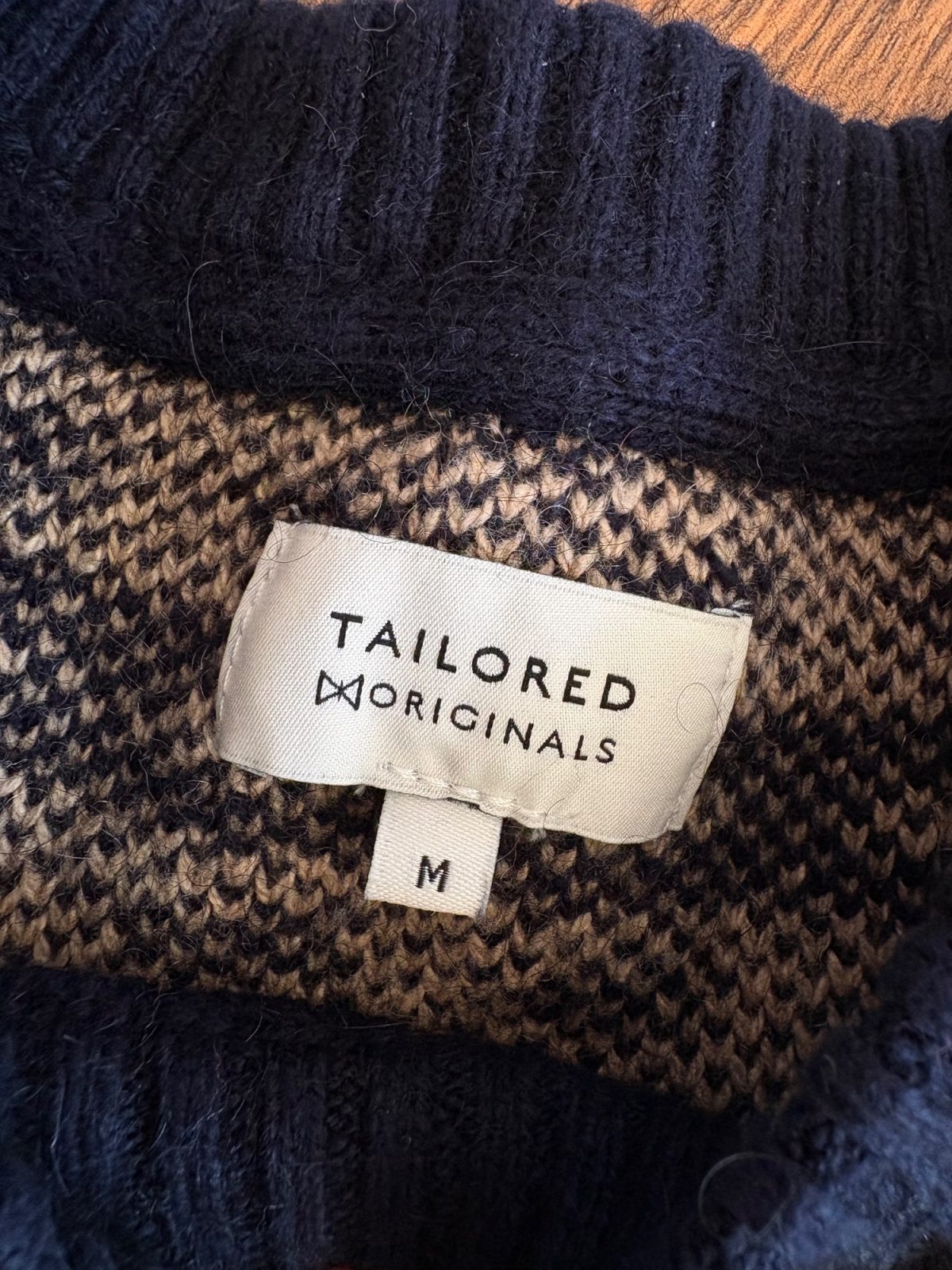 Sweter Tailored Originals z wełną jaka, wzór, M